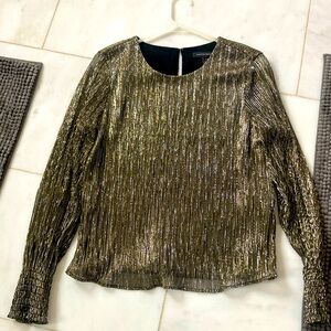 Beautiful sparkly Banana Republic long sleeve top size small